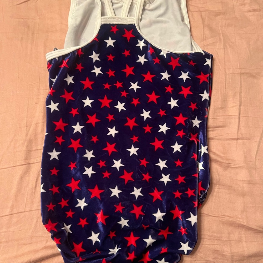 Navy Star Print One-Piece Swimsuit - Red & White Stars - Picture 4 of 16